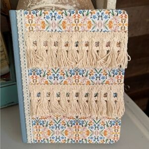 Hand Decorated Bohemian Floral Fringe Journaling Bible